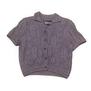 Coogi 3D Knit Basics Short Sleeve Womens Purple Australia Size SS